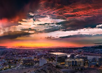 Multiple shot stack of Tempe from A Mountain